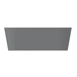 GoodHome Baignoire semi-îlot Nakina L. 160 cm x l. 75 cm gris