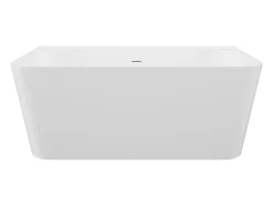 Vente-unique Baignoire semi-îlot rectangulaire - 216L - 150 x 75 x 60 cm - Blanc brillant - Acrylique - ATESA* Baignoire Îlot