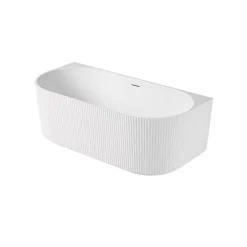 Mob-In Baignoire STRIA murale striée acrylique blanche 170cm* Baignoire Îlot