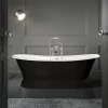 Rogier & Mothes Baignoire sur socle en fonte emaillee SOUTHPORT Noire 180 cm Peinture noire (baignoire et socle)* Baignoire Îlot
