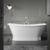 Rogier & Mothes Baignoire sur socle en fonte emaillee COVENTRY Blanche 173 cm Peinture blanche (baignoire et socle)