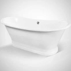 Rogier & Mothes Baignoire sur socle en fonte emaillee COVENTRY Blanche 173 cm Peinture blanche (baignoire et socle)