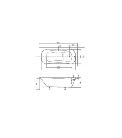 Azura Home Design Baignoire VANESSA - 170cm dimensions* Baignoire Droite