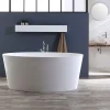 Kiamami Valentina Baignoire Veronica Ovale Centre Blanc* Baignoire Îlot