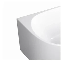 Balneo - Baignoire îlot d'angle droit AVOLA blanche acrylique 150x75 cm - Baignoire de salle de bain