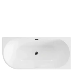 Balneo - Baignoire îlot d'angle droit AVOLA blanche acrylique 150x75 cm - Baignoire de salle de bain