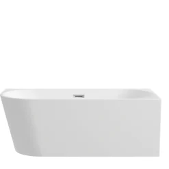 Balneo - Baignoire îlot d'angle droit AVOLA blanche acrylique 150x75 cm - Baignoire de salle de bain