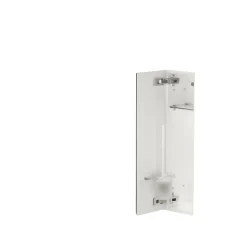 Balneo Armoire encastrée pour brosse WC gauche verre blanc 68,2cm* Etagère Salle De Bains