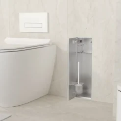 Balneo Armoire encastrée sous carrelage pour brosse WC gauche 68,2cm* Etagère Salle De Bains