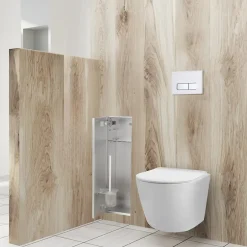 Balneo Armoire encastrée sous carrelage pour brosse WC gauche 68,2cm* Etagère Salle De Bains