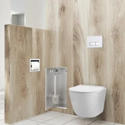 Balneo Armoire encastrée sous carrelage pour brosse WC gauche 53,2cm* Etagère Salle De Bains