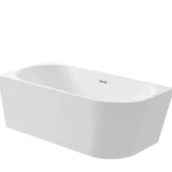 Balneo Baignoire îlot d'angle gauche AVOLA blanche acrylique 150x75cm Baignoire de salle de bain* Baignoire Asymétrique