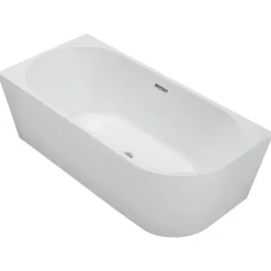 Balneo Baignoire îlot d'angle gauche AVOLA blanche acrylique 150x75cm Baignoire de salle de bain* Baignoire Asymétrique