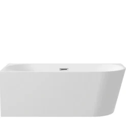 Balneo Baignoire îlot d'angle gauche AVOLA blanche acrylique 150x75cm Baignoire de salle de bain* Baignoire Asymétrique