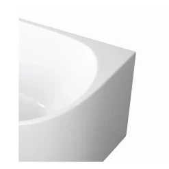 Balneo Baignoire îlot d'angle gauche AVOLA blanche acrylique 150x75cm Baignoire de salle de bain* Baignoire Asymétrique