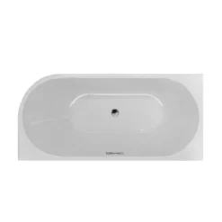 Balneo Baignoire îlot d'angle gauche AVOLA blanche acrylique 150x75cm Baignoire de salle de bain* Baignoire Asymétrique