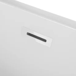 Balneo Baignoire semi-îlot Murale 170x80cm droite, accessoires blanc, Acrylique thermoformé 3.5mm, avec pieds réglables, AVOLA* Baignoire Asymétrique