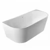 Balneo Baignoire semi-îlot Murale 150x75cm, accessoires inox, Acrylique thermoformé 3.5mm, avec pieds réglables, VIVA* Baignoire Îlot