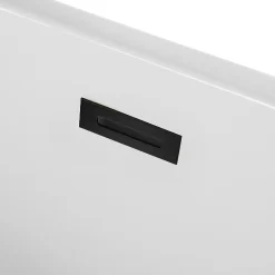 Balneo Baignoire semi-îlot Murale 170x80cm droite, accessoires noir, Acrylique thermoformé 3.5mm, avec pieds réglables, AVOLA* Baignoire Asymétrique