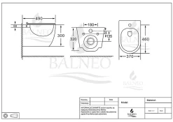 Balneo Bidet suspendu, sans bride bau, Ceramique, Blanc, ASOX* Bidet