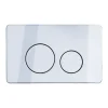 Balneo Plaque de commande WC OXO chrome - plaque encastrée pour bâti-support - double touche 2 fonctions
