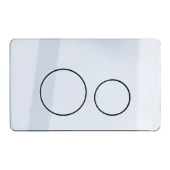 Balneo Plaque de commande WC OXO chrome - plaque encastrée pour bâti-support - double touche 2 fonctions