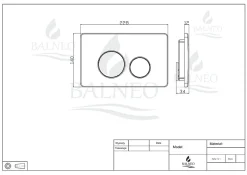 Balneo Plaque de commande WC OXO chrome - plaque encastrée pour bâti-support - double touche 2 fonctions