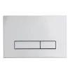Balneo Plaque de commande WC LXO chrome - plaque encastrée pour bâti-support - double touche 2 fonctions