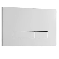 Balneo Plaque de commande WC LXO chrome - plaque encastrée pour bâti-support - double touche 2 fonctions