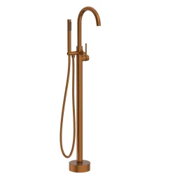 Balneo Robinet de baignoire autoportant cuivre Acier inoxydable - Mitigeur sur pied pour baignoire CASCADE* Colonne De Baignoire