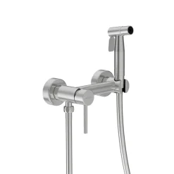 Balneo Robinet de bidet argent brossé Acier inoxydable - Mitigeur de bidet CASCADE