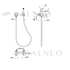 Balneo Robinet de bidet argent brossé Acier inoxydable - Mitigeur de bidet CASCADE
