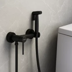 Balneo Robinet de bidet noir Acier inoxydable - Mitigeur de bidet CASCADE