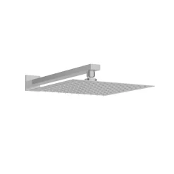 Balneo Système de douche avec pommeau de pluie argent brossé Acier inoxydable - Mitigeur de douche avec douchette CASCADE INOX