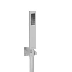 Balneo Système de douche avec pommeau de pluie argent brossé Acier inoxydable - Mitigeur de douche avec douchette CASCADE INOX