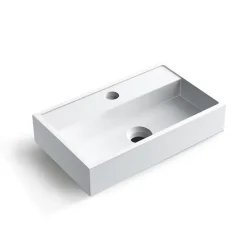 Balneo Vasque à poser 40x24cm, en fonte minérale, Blanc, VIKI