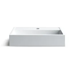 Balneo Vasque à poser 40x24cm, en fonte minérale, Blanc, VIKI
