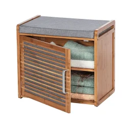 Wenko Banc armoire de salle de bain en bambou Bahari