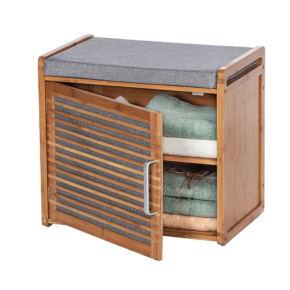 Wenko Banc armoire de salle de bain en bambou Bahari