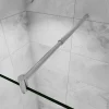 AICA Sanitaire Barre cylindrique stabilisatrice 70-120 cm alu chrome - Verre 6-10 mm