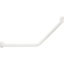 Pellet Barre d'appui coudée à 135 degrés - 400 x 400 mm - Diamètre 30 mm - aluminium époxy blanc - ASC