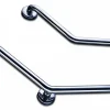 AKW Barre d'appui coudée 135 degrés verticale ou horizontale en inox poli - 2 points de fixation