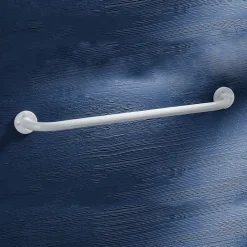 Godonnier Barre d'appui droite en acier blanc 60 cm