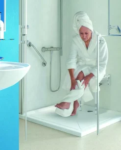 AKW Barre d'appui droite en acier inoxydable - Longueur 300 mm - INOX POLI* Barre D'Appui