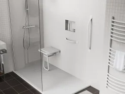 Godonnier Barre d'appui droite en acier blanc mat Essentiels Plus 69,3 cm* Barre D'Appui