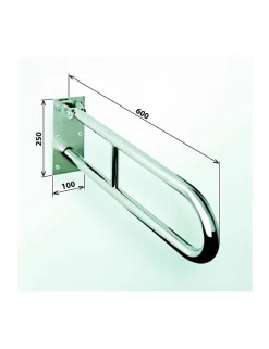 Bemeta Barre d'appui relevable en forme U HELP blanc comaxite-Blanc-60x25x10cm-Blanc-10 ---10* Barre D'Appui