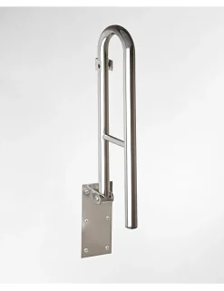 Bemeta Barre d'appui relevable en forme U HELP en acier inoxydable-81,3x25x10cm--