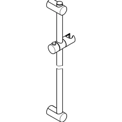 Grohe Barre de douche avec support douchette réglable 62 cm chrome Vitalio* Pommeau De Douche, Flexible Et Barre De Douche