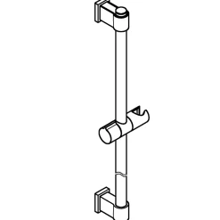 Grohe Barre de douche avec support douchette réglable 62 cm chrome Vitalio* Pommeau De Douche, Flexible Et Barre De Douche