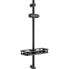 Auralum Max Barre de Douche en inox 70 cm avec Support de Pommeau de Douche, fixations murales réglables, Noir* Robinet De Baignoire